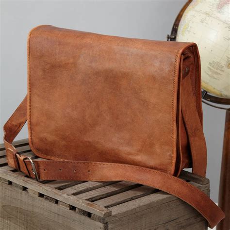 used mens leather messenger bag